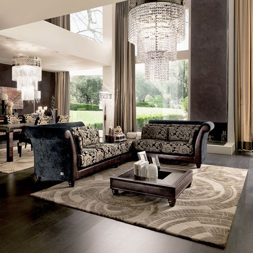 Klasycznie – kanapa z pomysłowym narożnym stolikiem, Origine Italia.