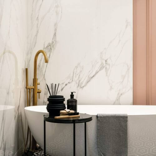 łazienka róż i czarny