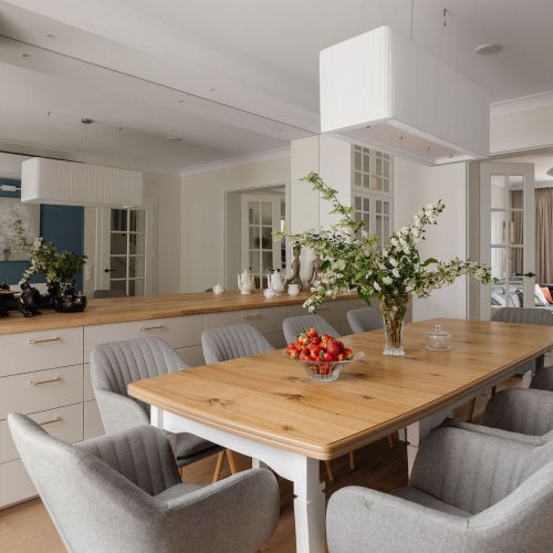 jadalnia w domu inspirowanym modernizmem