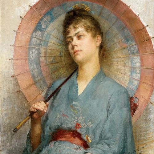Kobieta z japońska parasolką , 1888 r.