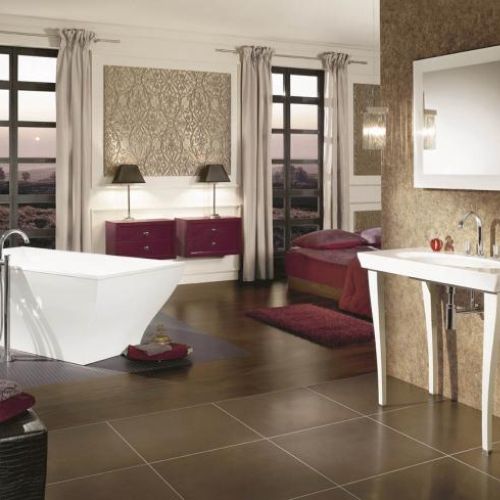 Kolekcja La Belle. Wannę zrobiono z quarylu, czyli mieszanki akrylu z kwarcem. Kosztuje 24 100 zł. VILLEROY