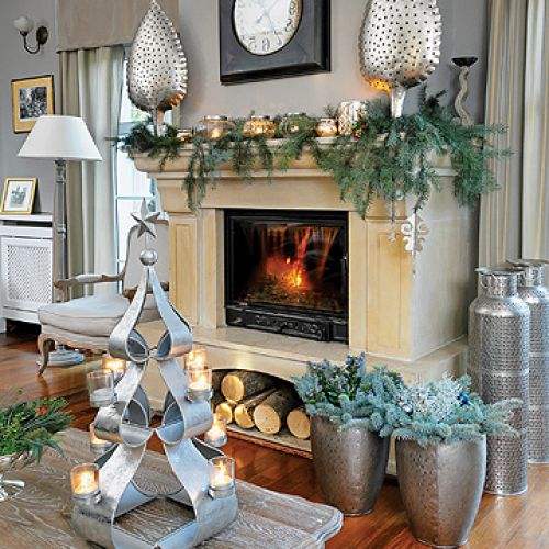 Kominek w świątecznej oprawie. Kominek w świątecznej oprawie