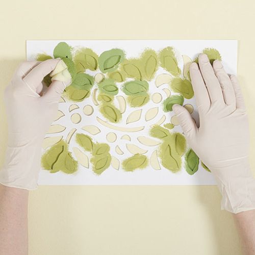 Korale jesieni do namalowania na ścianie. Szablon do pobrania.