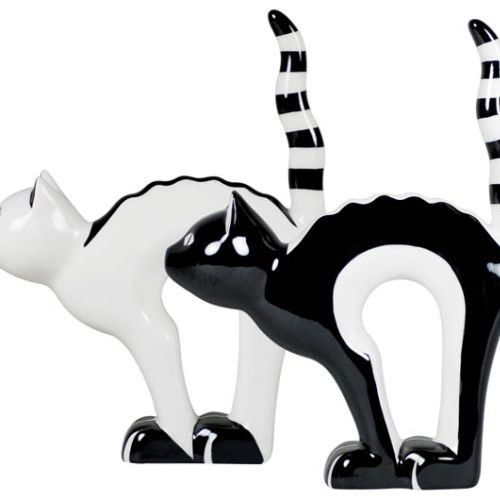 Kot najeżony, proj. W. Potacki. Towarzystwo z porcelany