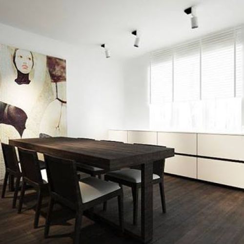 Kuchnia ze stołem LAGERFORM. Zdjęcie: Piotr Gęsicki