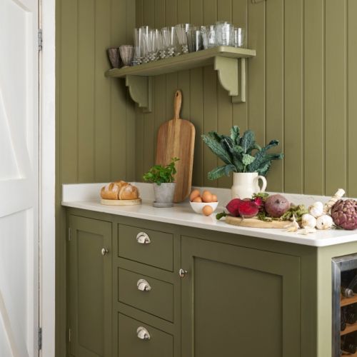 kuchnia oliwkowa zieleń