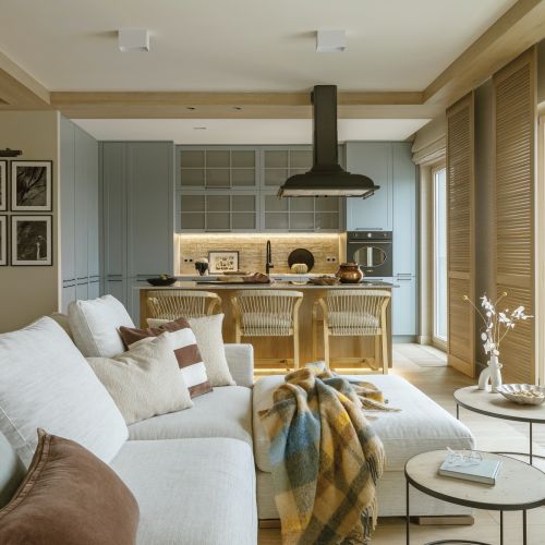 aranżacja kuchni otwartej na salon