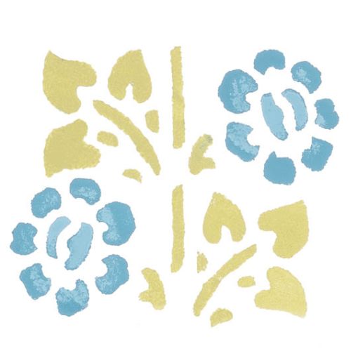 Kwiaty na koniec lata - szablon do zrobienia dekoracji na ścianie lub meblach.