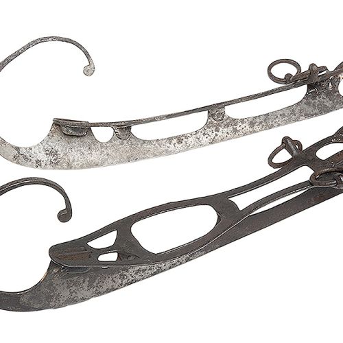 Lata 60. XIX w., Wielka Brytania. Na łyżwy