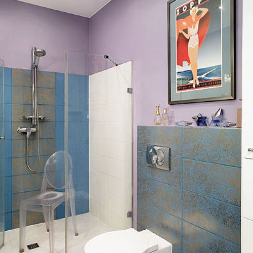 Lawenda i pałacowy turkus. Kolorowe mieszkanie