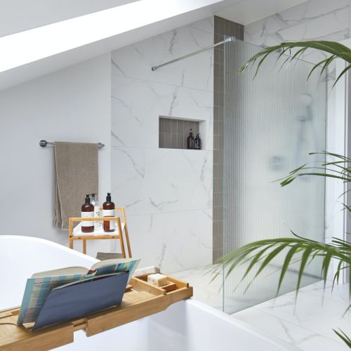 łazienka mid-century modern