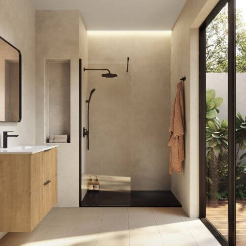 łazienka w stylu modern organic