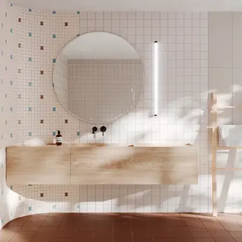 łazienka w stylu modern organic