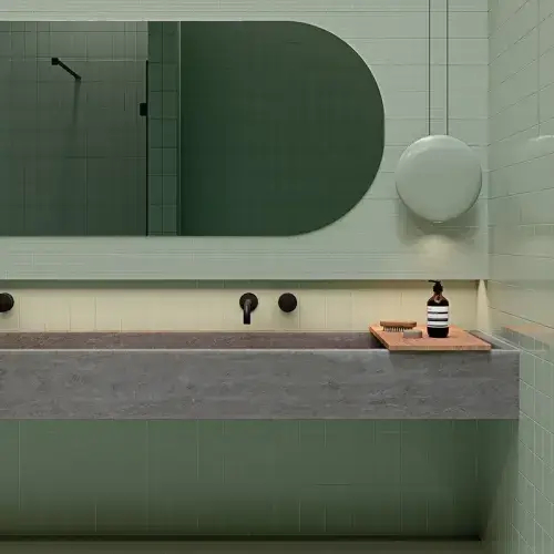 łazienka w stylu modern organic