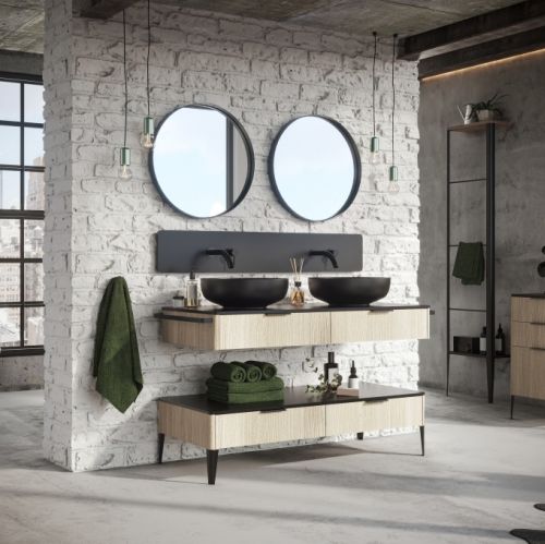 meble do czarnej łazienki