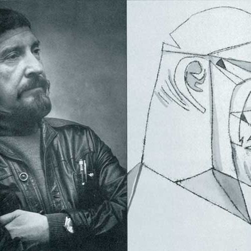 Leszek Rózga i jego autoportret, 2000 r.