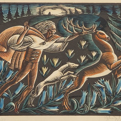 Łowy , ok. 1920 r., Desa Unicum, 7. Aukcja Prac na Papierze z 26 kwietnia 2012 r.