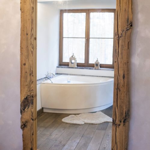 lustro z odzyskanego drewna