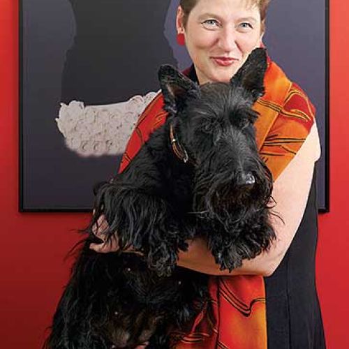 Magdalena Cuisset z terierką Chippié.