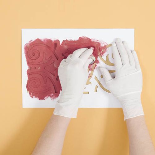 Malowanie zaczynamy od Kuszącego Rubinu.