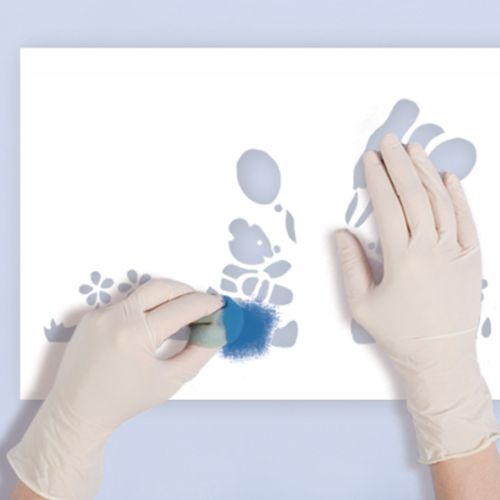 Malujemy szablon. Krok 1. Wzór do dziecięcego pokoju