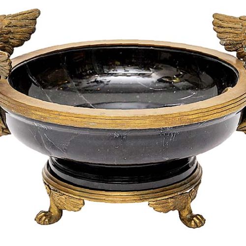 Marmur i brąz, ok. 1940 r., Francja. Patery na owoce