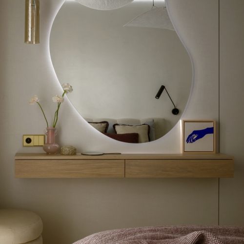 organiczne lustro do sypialni inspiracje