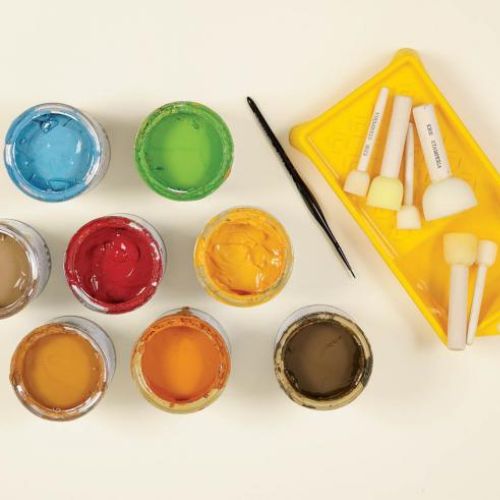 Materiały niezbędne do wykonania fresku.