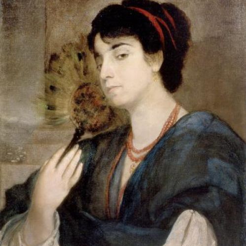 Maurycy Gottlieb Sulamitka (Dama z wachlarzem) , 1877 r., Muzeum Śląskie w Katowicach