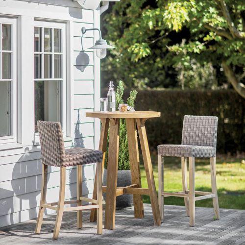 ST MAWES, stolik barowy, tek z odzysku, ok. 2450 zł, GARDEN TRADING.