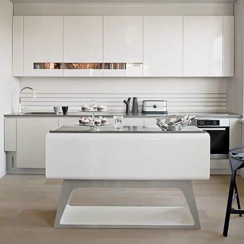 Geometryczno-futurystyczna kuchnia