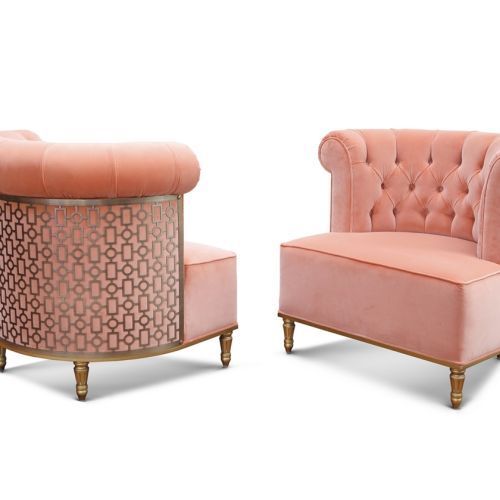 Fotel w kolorze koralowym, Angelo Cappellini