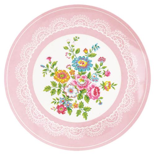 Melaminowy talerz z serii Wendy Pale Pink firmy Green Gate. Cena - 25 zł. WONDERHOME