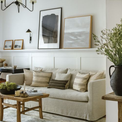 mieszkanie w stylu naturalnym aranżacja salonu