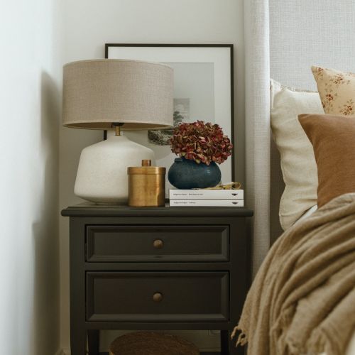 mieszkanie w stylu naturalnym sypialnia