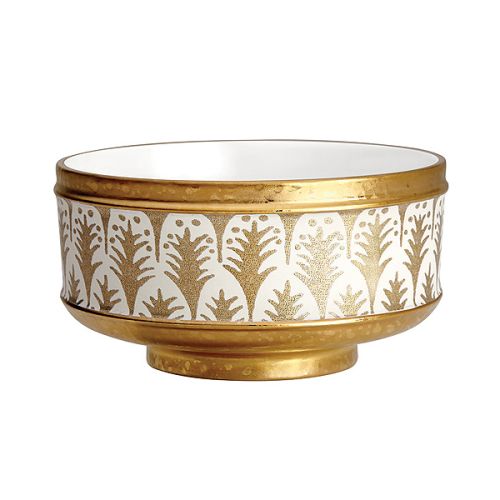 Miseczka (350 euro) i półmisek (300 euro) z serii Fortuny Gold, L’OBJET