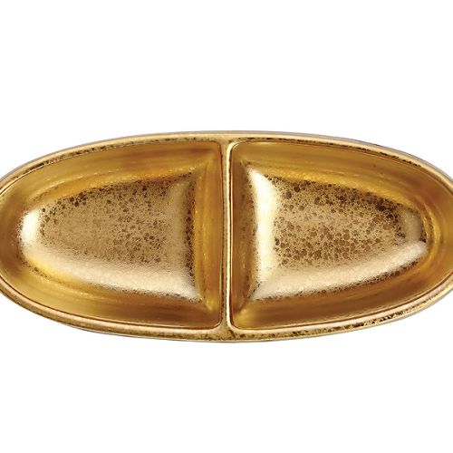 Miseczka (350 euro) i półmisek (300 euro) z serii Fortuny Gold, L’OBJET