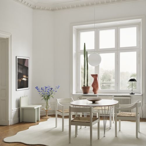 dywan o opływowym kształcie do jadalni