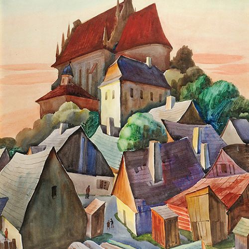 Motyw z Kazimierza , Rempex, 202. Aukcja Dzieł Sztuki i Antyków z 19 lutego 2014 r.