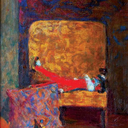 Na ostatnim piętrze kamienicy jest pracownia Grzegorza Morycińskiego – malarza, krytyka i poety.