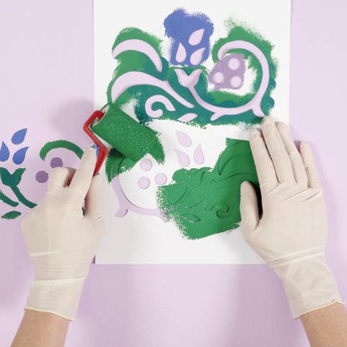 Następnie uzupełniamy kolor zielony.