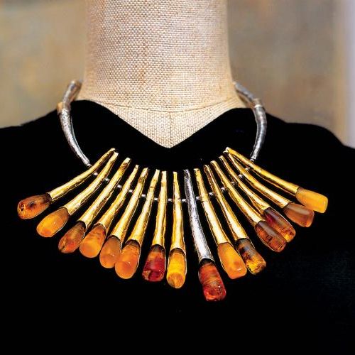 Naszyjnik z bursztynami. Bursztynowy koncert