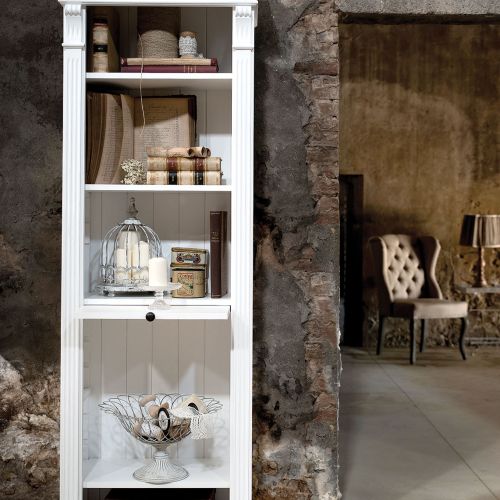 NORDIC, regał inspirowany stylem skandynawskim, w środkowej półce wysuwany blat pomocnik, 2513 zł, BLANC MARICLÒ,