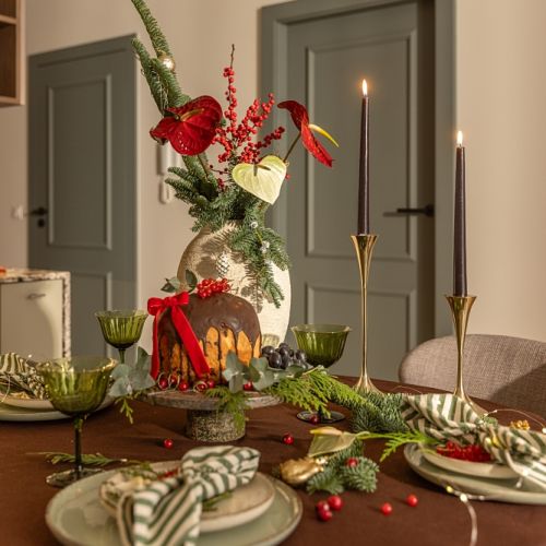 dekoracja stołu na boże narodzenie