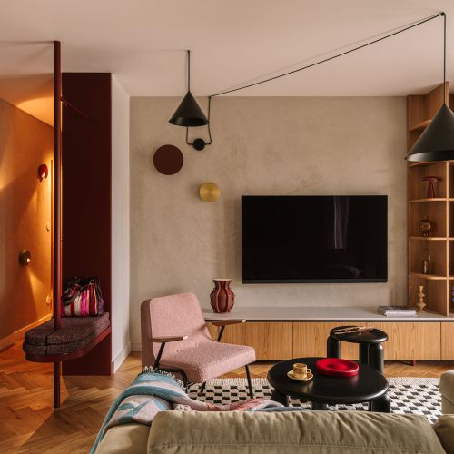 kącik wypoczynkowy w salonie