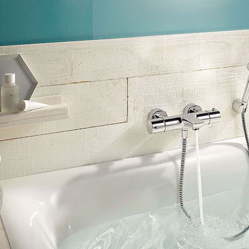 OBJEKTA, bateria z termostatem i systemem HotStop chroniącymi przed poparzeniami, cena 1034 zł, KLUDI, kludi.com/pl