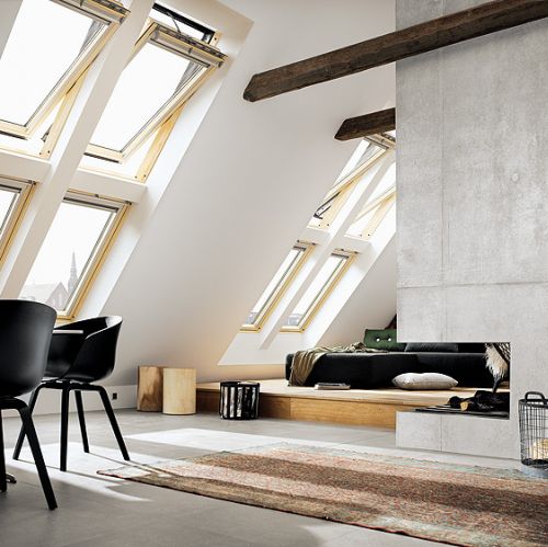 Okna elektryczne Integra mają czujnik deszczu, Velux