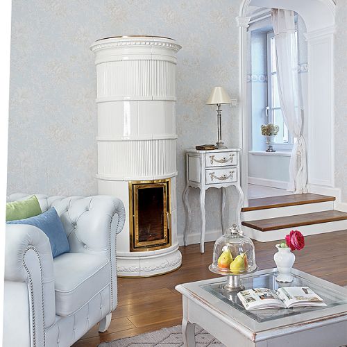 Ozdobny piec kaflowy. Romantyczna willa w Krakowie