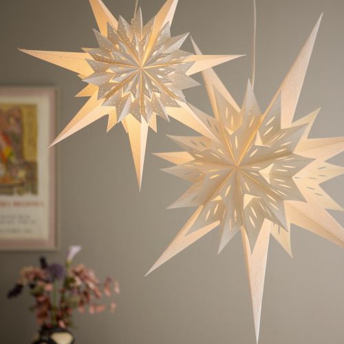 wiszące gwiazdy świąteczne z papieru