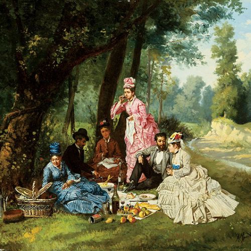 Piknik , Antonio Garcia Mencia, XIX w.
